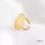 انگشتر 8ضلعی طلایی مینیمال ژوپینگ