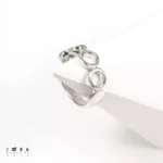 انگشتر مینیمال چند حلقه نقره ای ژوپینگ