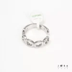 انگشتر مینیمال چند حلقه نقره ای ژوپینگ - تصویر 4