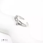 انگشتر خطی تک نگین نقره ای ژوپینگ