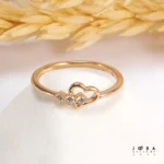 انگشتر زنانه قلب نگینی ژوپینگ - تصویر 2