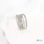 انگشتر 7لاین نقره ای ژوپینگ کد 1010691030 - Image 2
