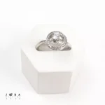 انگشتر نقره ای نگین چرخشی ژوپینگ - تصویر 2