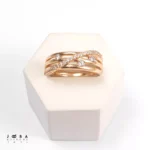 انگشتر زنانه موج نگینی ژوپینگ