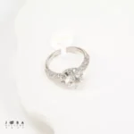 انگشتر سناتور تک نگین نقره ای ژوپینگ کد 1010801194