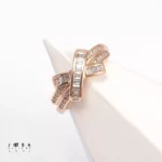 انگشتر زنانه ضربدر نگینی ژوپینگ - تصویر 2