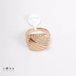انگشتر زنانه مربع شیاردار ژوپینگ - تصویر 2