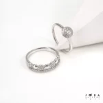 انگشتر جفتی توپی نگینی ژوپینگ کد  1011301937