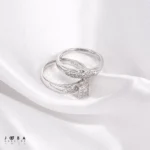 انگشتر جفتی نقره ای ژوپینگ کد 1011321961