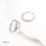 انگشتر جفتی نقره ای موج ژوپینگ - تصویر 2