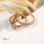 انگشتر زنانه جفتی تاج نگین ژوپینگ