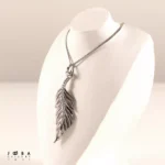 آویز پر نقره ای نگینی ژوپینگ