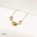 گردنبند سه مهره طلایی ژوپینگ - تصویر 2