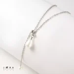 گردنبند مرواریدی نقره ای ژوپینگ - Image 2