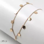 گردنبند طلایی پلاک گل ژوپینگ