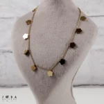 گردنبند طلایی پلاک گل ژوپینگ - Image 2