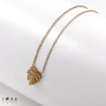 گردنبند برگ انجیری طلایی ژوپینگ