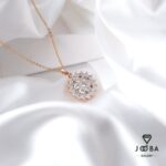 آویز طلایی پر نگین توپی ژوپینگ - تصویر 2