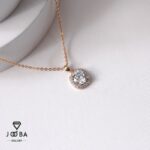 آویز مربع نگینی طلایی ژوپینگ