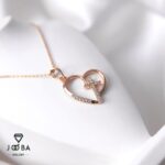 آویز قلب طرح صلیب طلایی ژوپینگ