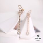 گوشواره سوارسکی پروانه نگینی ژوپینگ