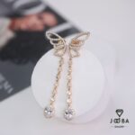 گوشواره سوارسکی پروانه نگینی ژوپینگ - تصویر 2