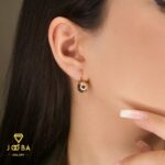 گوشواره توپی طلایی ژوپینگ