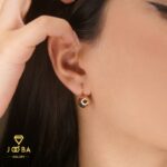 گوشواره توپی طلایی ژوپینگ - تصویر 2