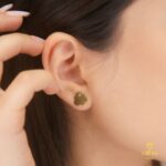 گوشواره برگ طلایی ژوپینگ