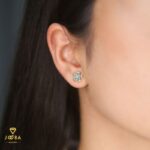 گوشواره گل پنج پر آبی ژوپینگ