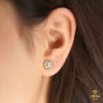 گوشواره میخی گل نگینی وای اس ایکس