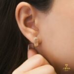 گوشواره حلقه ای پنجره ای طلایی ژوپینگ