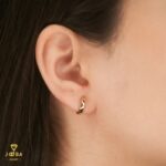 گوشواره حلقه ای مینیمال طلایی ژوپینگ