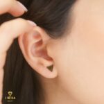 گوشواره میخی مثلثی ریز ژوپینگ - تصویر 2