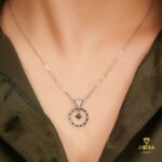 گردنبند گرد نقره ای ژوپینگ