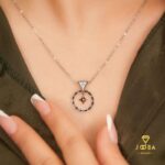 گردنبند گرد نقره ای ژوپینگ - تصویر 2