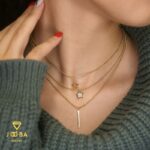 گردنبند سه لاین ستاره نگینی ژوپینگ - تصویر 2