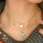 گردنبند قلب آبی ژوپینگ
