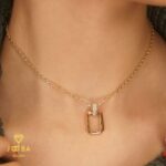 گردنبند شش ضلعی نگینی ژوپینگ کد 1111181250
