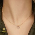 گردنبندآویز قلب نگینی ژوپینگ کد 2081462810