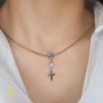 گردنبند آویز ستاره طلایی ژوپینگ