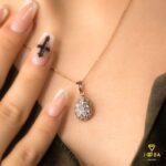 آویز اشک طلایی نگینی ژوپینگ - تصویر 2