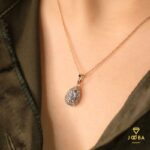آویز اشک طلایی نگینی ژوپینگ - تصویر 3