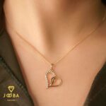 آویز قلب ترکیبی نگین دار ژوپینگ