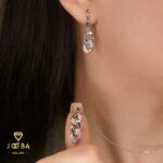 نیم ست کارتیه نگینی نقره ای وای اس ایکس