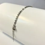 دستبند ساده حلقه ای نقره ای ژوپینگ