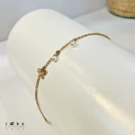 دستبند پروانه مرواریدی طلایی ژوپینگ - تصویر 3