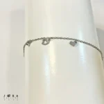 دستبند قلبی نقره ای ژوپینگ