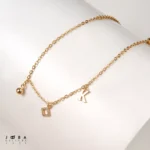 دستبند ظریف K طلایی ژوپینگ