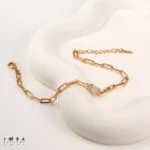 دستبند ظریف طلایی ژوپینگ